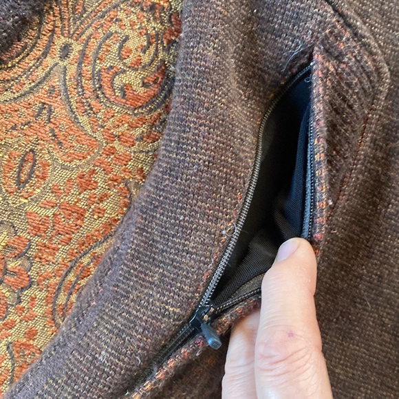 Title Nine Swacket tunic jacket wool blend fleece full zip heather brown women M - Picture 9 of 14